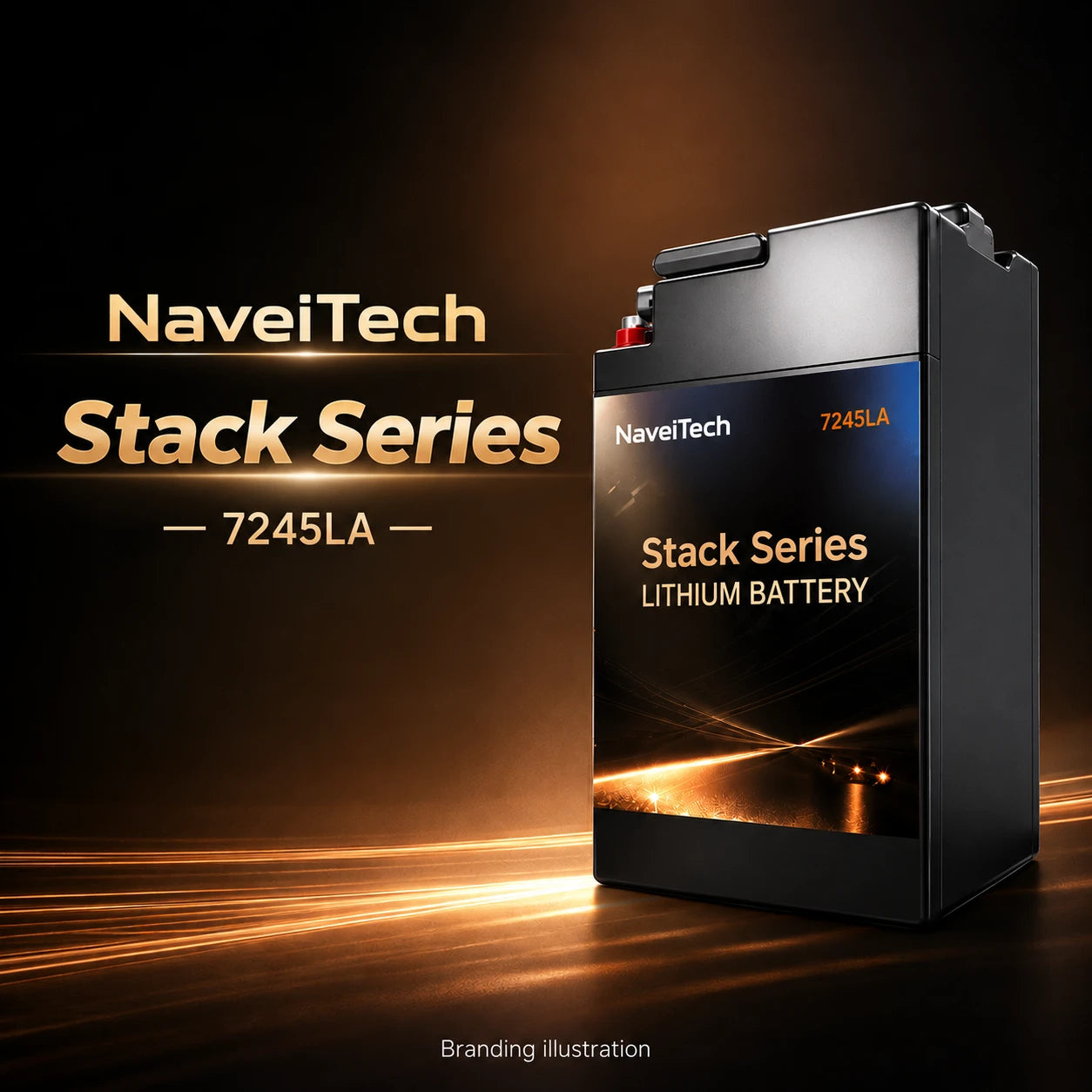 NaveiTech branded battery illustration; representative model only